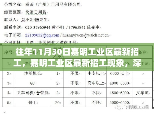 嘉明工業(yè)區(qū)最新招工現(xiàn)象深度解析與觀點(diǎn)闡述，招工趨勢(shì)、特點(diǎn)與影響探討