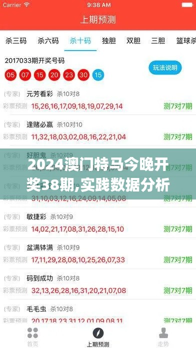 2024澳門特馬今晚開獎38期,實踐數據分析評估_UJC5.756緊湊版