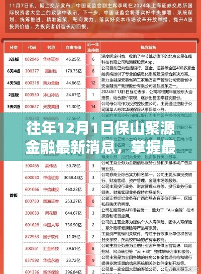 往年12月1日保山聚源金融資訊概覽，最新消息與全攻略獲取金融動(dòng)態(tài)