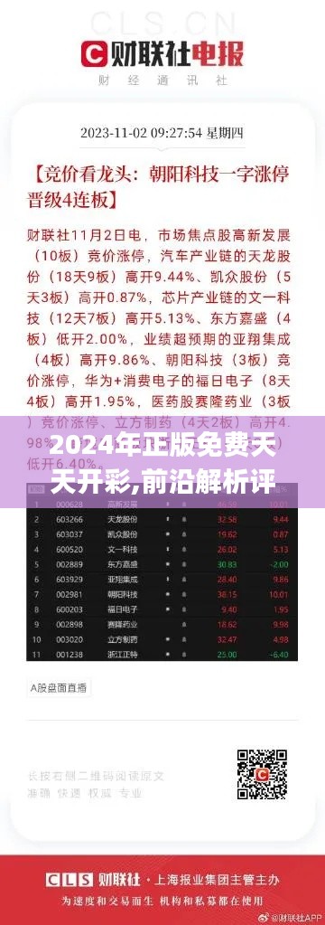 2024年正版免費天天開彩,前沿解析評估_精英版26.466-4