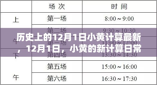 歷史上的12月1日，小黃的計算日常與暖心友情的最新篇章