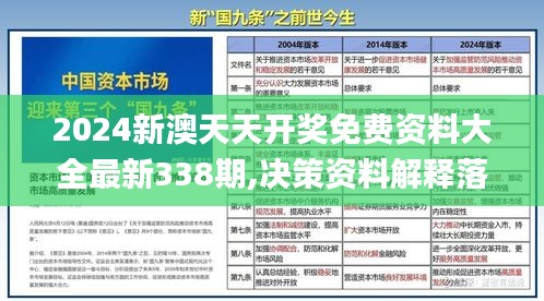2024新澳天天開獎免費資料大全最新338期,決策資料解釋落實_豪華版82.439-1