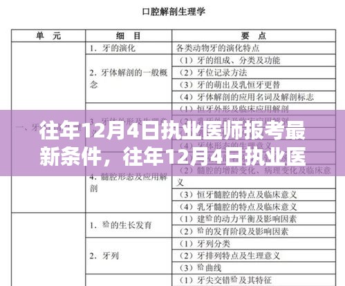 往年12月4日執(zhí)業(yè)醫(yī)師報考最新條件詳解及解析