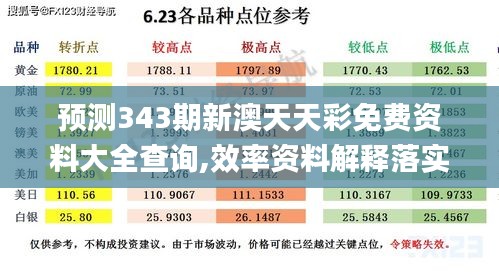 預測343期新澳天天彩免費資料大全查詢,效率資料解釋落實_pack3.733