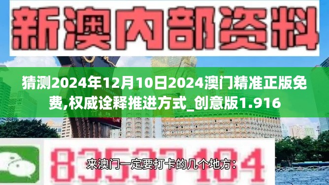 猜測2024年12月10日2024澳門精準正版免費,權威詮釋推進方式_創意版1.916