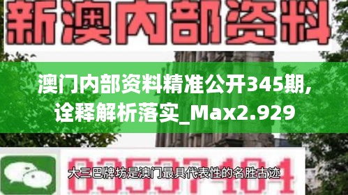 澳門內部資料精準公開345期,詮釋解析落實_Max2.929