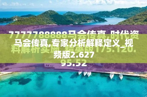 馬會(huì)傳真,專家分析解釋定義_視頻版2.627