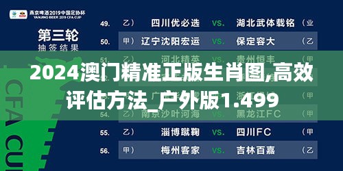 2024澳門精準正版生肖圖,高效評估方法_戶外版1.499