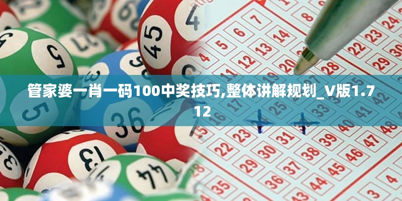 管家婆一肖一碼100中獎技巧,整體講解規劃_V版1.712