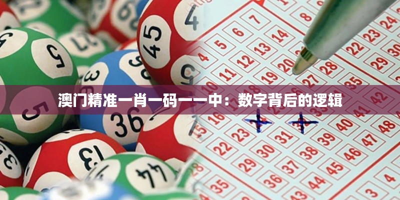 澳門精準一肖一碼一一中：數字背后的邏輯