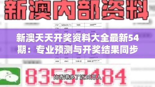 新澳天天開獎資料大全最新54期：專業預測與開獎結果同步更新