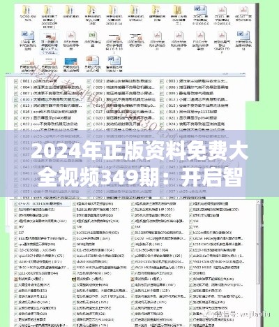 2024年正版資料免費大全視頻349期：開啟智慧之門的金鑰匙