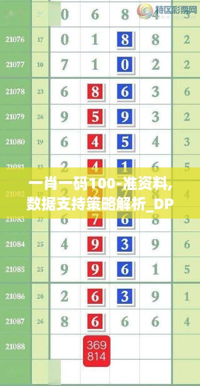 一肖一碼100-準資料,數據支持策略解析_DP8.962