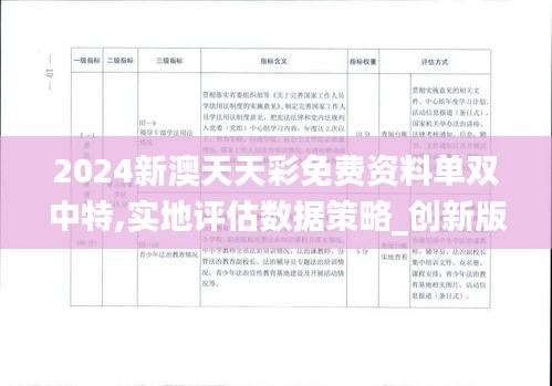 2024新澳天天彩免費資料單雙中特,實地評估數據策略_創新版6.879