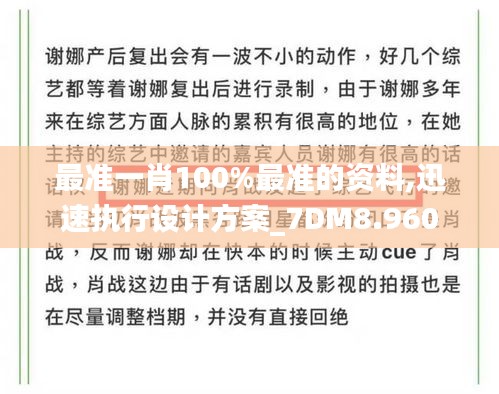 最準(zhǔn)一肖100%最準(zhǔn)的資料,迅速執(zhí)行設(shè)計方案_7DM8.960