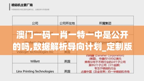澳門一碼一肖一特一中是公開的嗎,數據解析導向計劃_定制版2.751