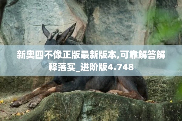 新奧四不像正版最新版本,可靠解答解釋落實_進階版4.748