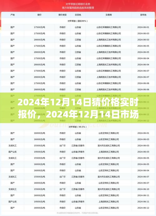 深度解析，2024年12月14日市場實(shí)時(shí)報(bào)價(jià)預(yù)測與價(jià)格走勢影響