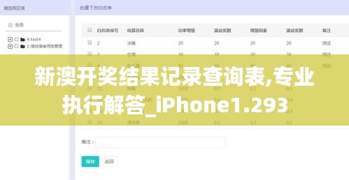 新澳開獎結果記錄查詢表,專業執行解答_iPhone1.293