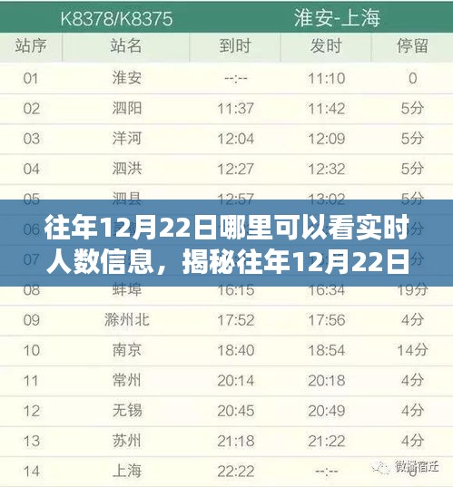 揭秘往年12月22日實時人數信息獲取途徑，三大要點解析與觀看指南