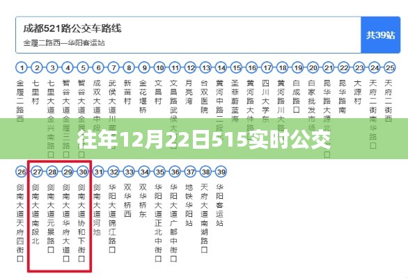 冬至時節公交實時查詢，12月22日515公交動態