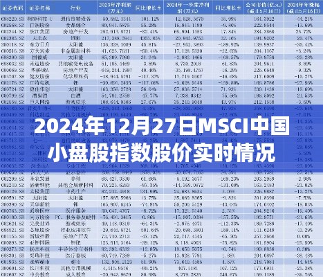 MSCI中國小盤股指數(shù)實時股價行情分析（2024年12月27日）