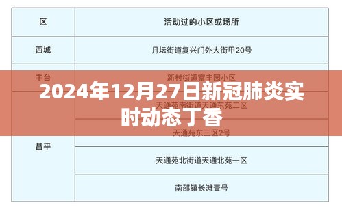 2024年12月27日全球新冠肺炎實時動態更新（丁香醫生發布）