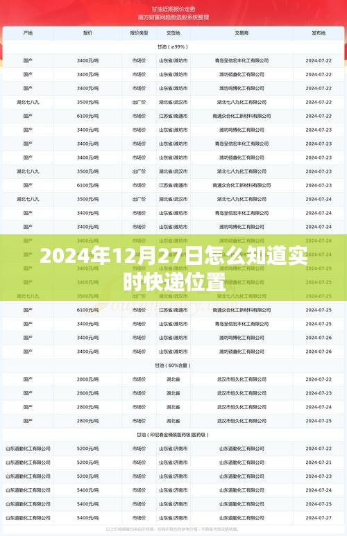 如何查詢實時快遞位置？日期，2024年12月27日
