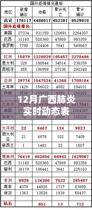 廣西肺炎實時動態數據報告（十二月版）