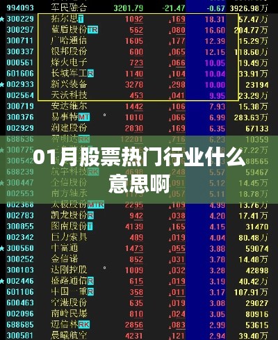 熱門行業股票解析，一月份的投資焦點