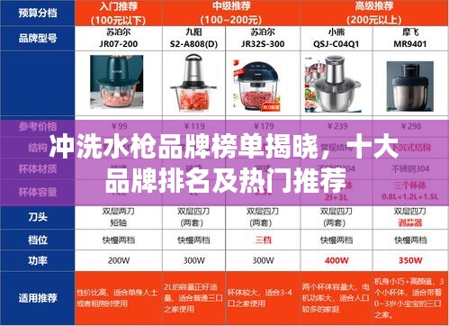 沖洗水槍品牌榜單揭曉，十大品牌排名及熱門推薦
