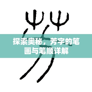 探索奧秘，芳字的筆畫與筆順詳解