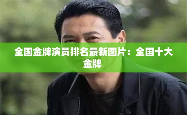 全國金牌演員排名最新圖片：全國十大金牌 