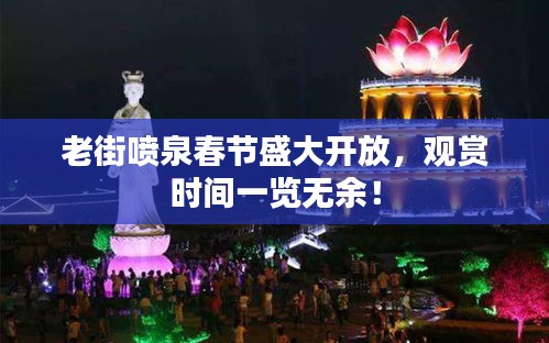 老街噴泉春節(jié)盛大開放，觀賞時間一覽無余！