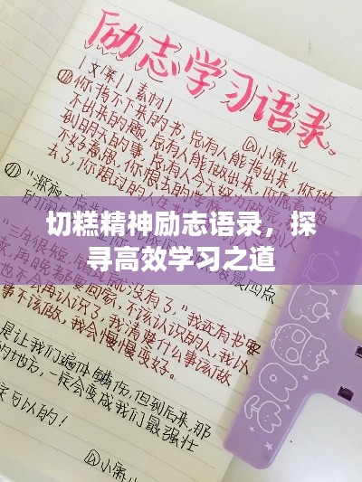 切糕精神勵志語錄，探尋高效學習之道