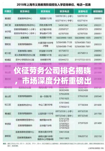 儀征勞務(wù)公司排名揭曉，市場深度分析重磅出爐！