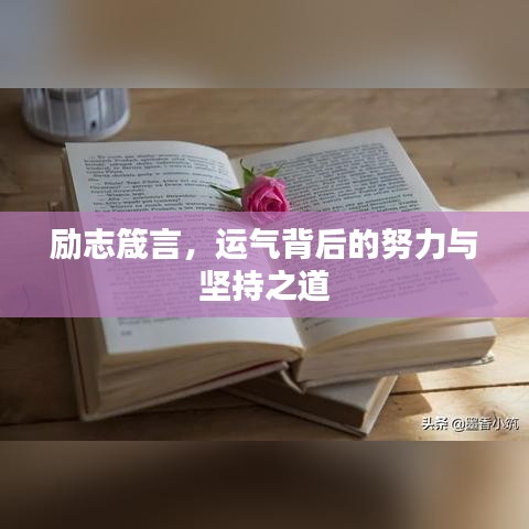 勵志箴言，運氣背后的努力與堅持之道