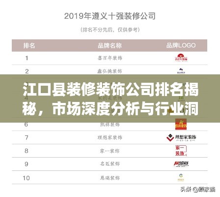 江口縣裝修裝飾公司排名揭秘，市場深度分析與行業洞察