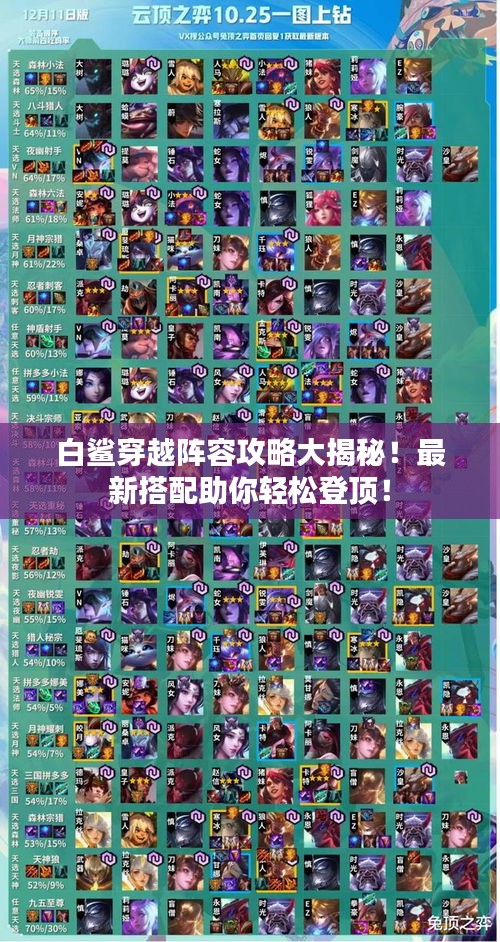 白鯊穿越陣容攻略大揭秘！最新搭配助你輕松登頂！
