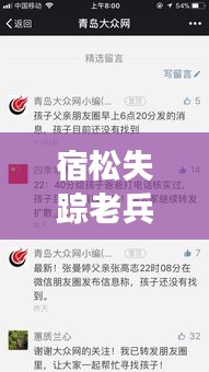 宿松失蹤老兵名單最新進(jìn)展，持續(xù)關(guān)注，尋找線索