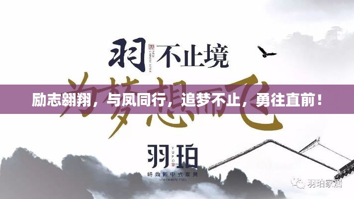 勵志翱翔，與鳳同行，追夢不止，勇往直前！