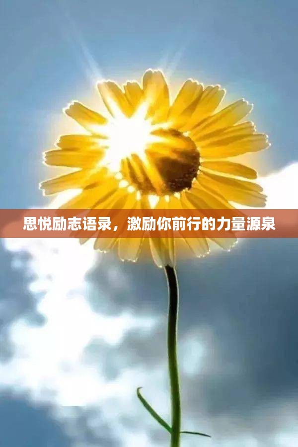 思悅勵志語錄，激勵你前行的力量源泉