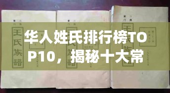 華人姓氏排行榜TOP10，揭秘十大常見姓氏的淵源與故事