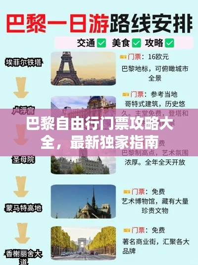巴黎自由行門票攻略大全，最新獨家指南