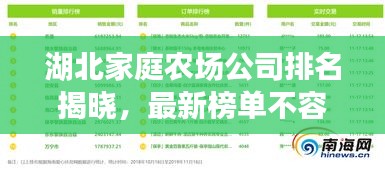 湖北家庭農(nóng)場(chǎng)公司排名揭曉，最新榜單不容錯(cuò)過(guò)！