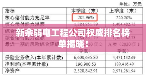 新余弱電工程公司權威排名榜單揭曉！