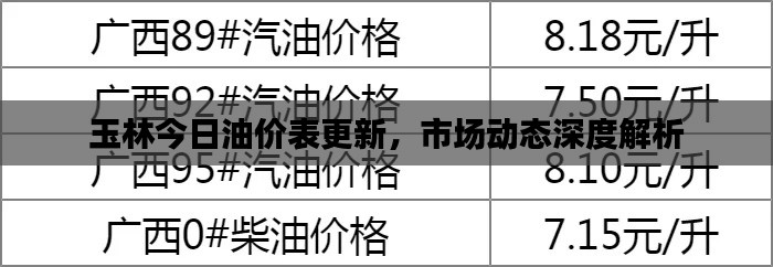 玉林今日油價表更新，市場動態深度解析