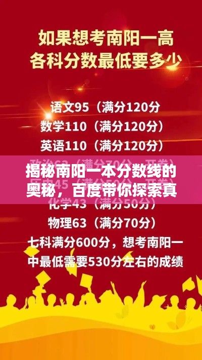 揭秘南陽一本分數線的奧秘，百度帶你探索真相！