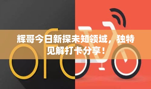 輝哥今日新探未知領域，獨特見解打卡分享！