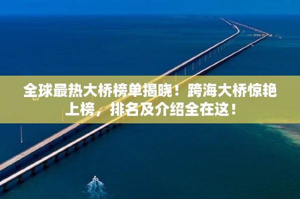 全球最熱大橋榜單揭曉！跨海大橋驚艷上榜，排名及介紹全在這！